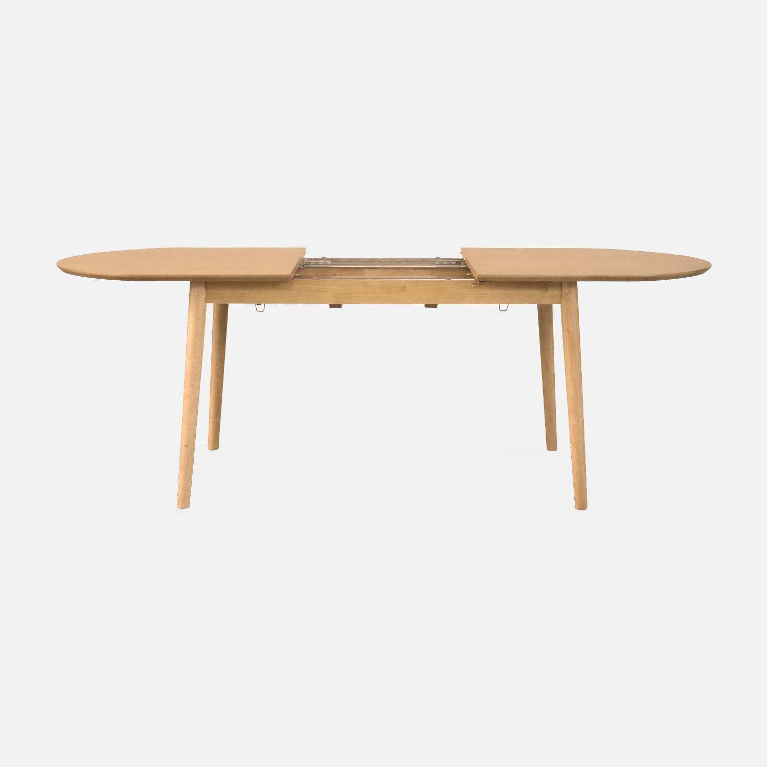 Extensible Oval Dining Table, 6 to 8 Seats, 160-210cm, natural Photo6
