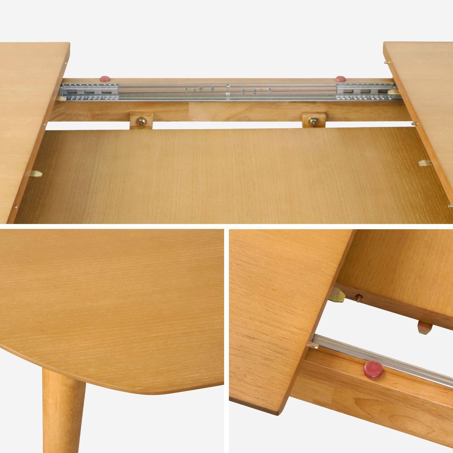 Table à manger extensible naturelle ovale Lina 6 à 8 places, 160 à 210cm,sweeek,Photo5