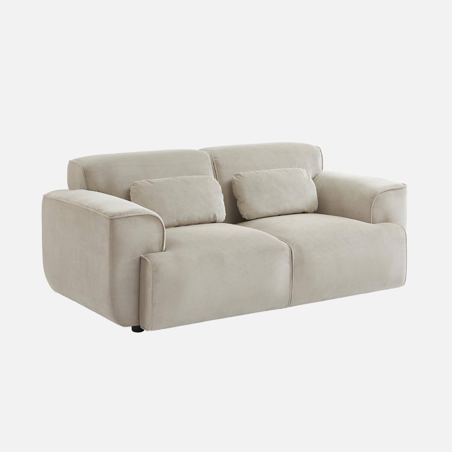 2-Sitzer Sofa mit Cordbezug, Wallas B 180 x T 98 x H 73 cm,sweeek,Photo5