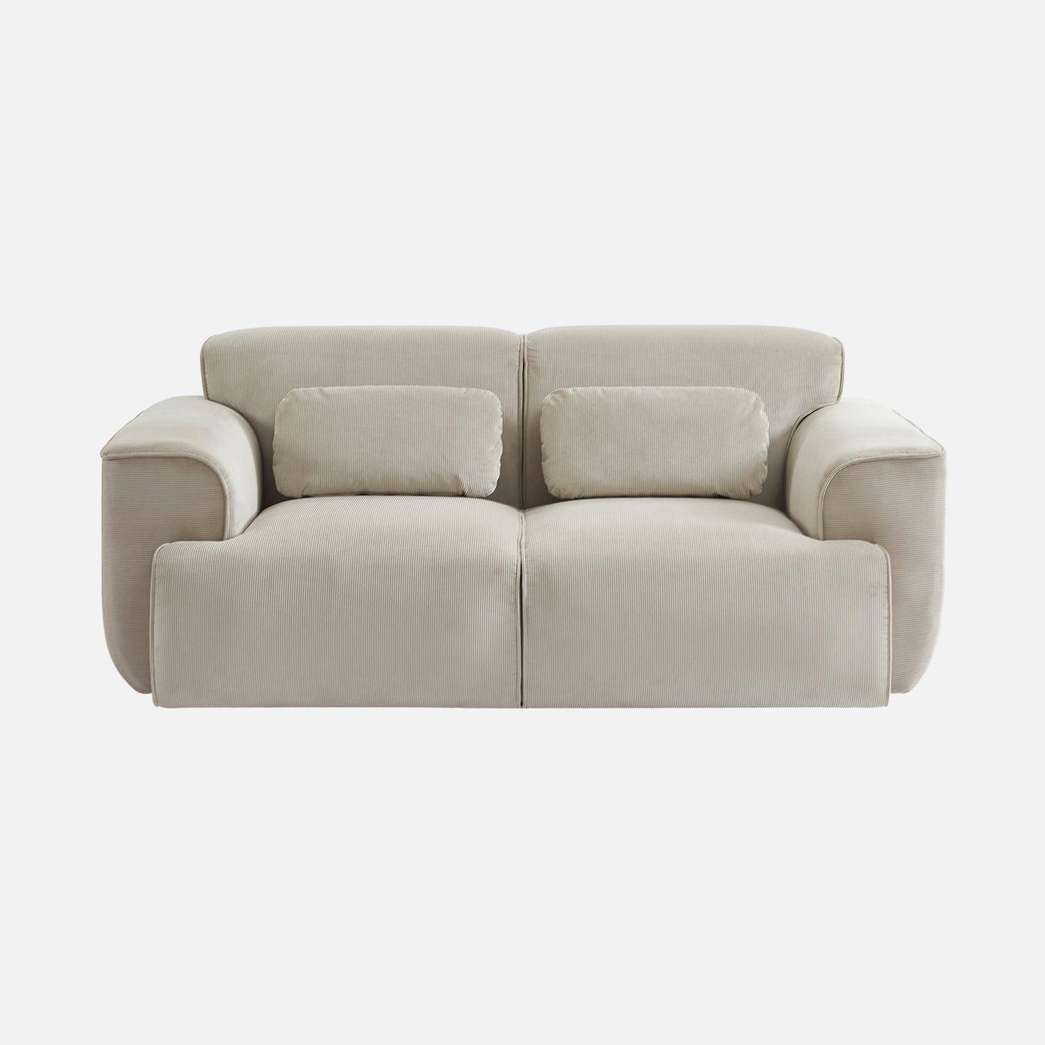2-Sitzer Sofa mit Cordbezug, Wallas B 180 x T 98 x H 73 cm,sweeek,Photo4