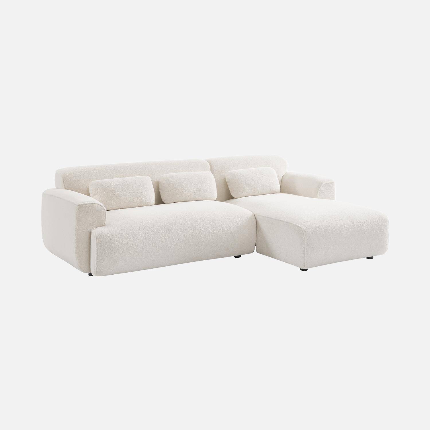 3-Sitzer-Sofa, Recamiere rechts, Bouclé-Bezug, Wallas, B 196 x T 151 / 91 / x H 73cm Photo3
