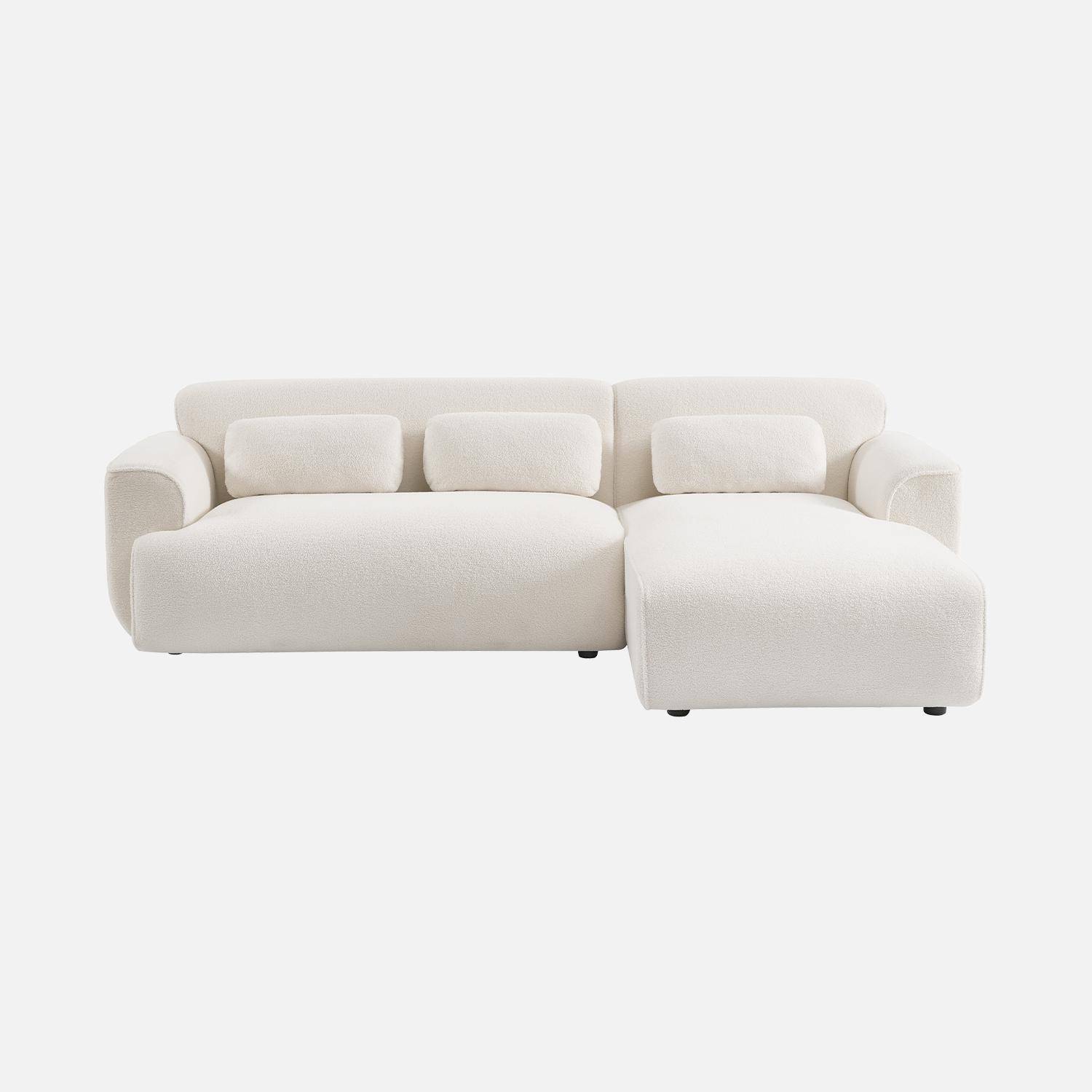 3-Sitzer-Sofa, Recamiere rechts, Bouclé-Bezug, Wallas, B 196 x T 151 / 91 / x H 73cm Photo4