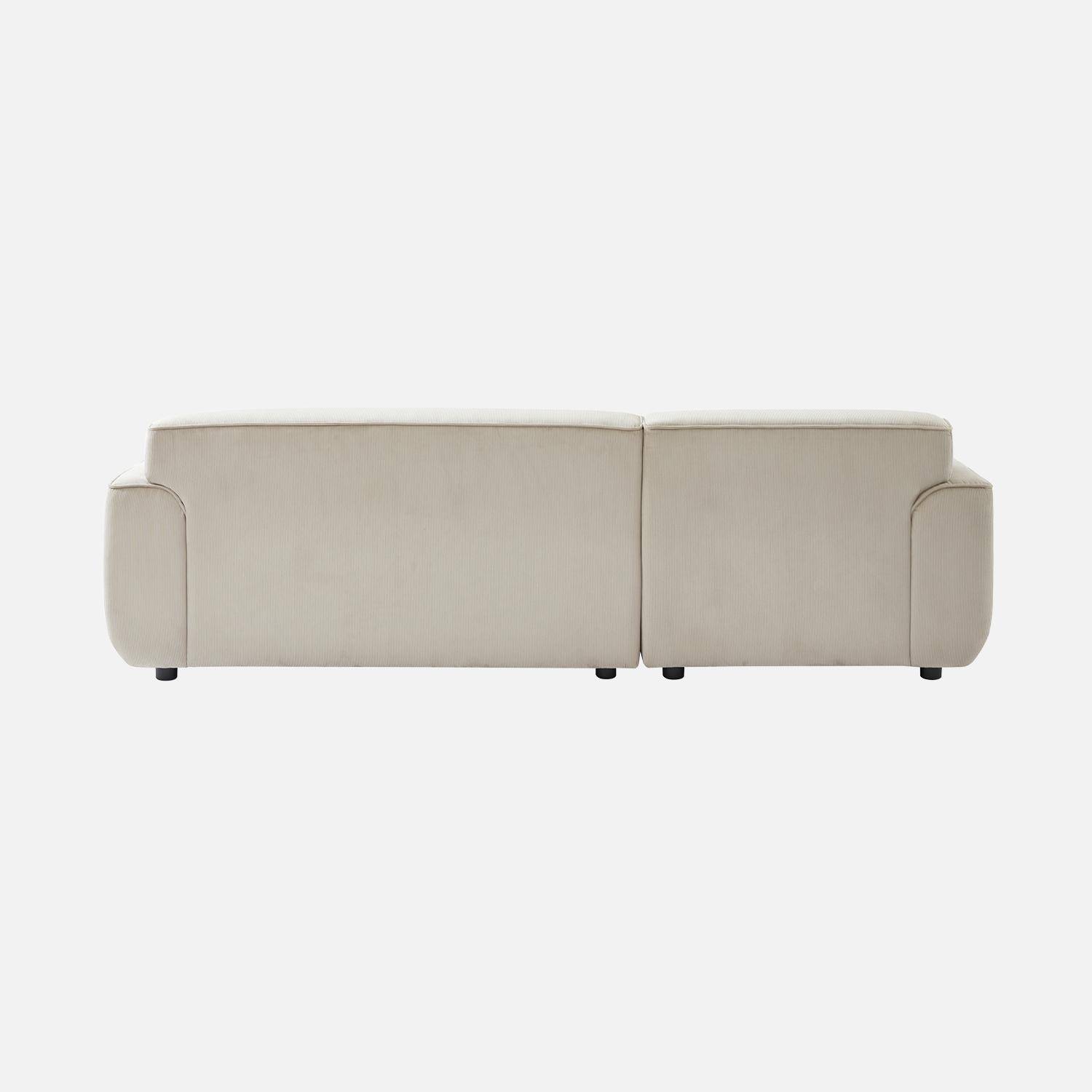 Canapé d'angle gauche, deux à trois places, velours côtelé, Wallas L 196 x P 151 / 91 / x H 73cm,sweeek,Photo4