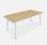 Gartentisch aus Holz, antikweißer Stahl, 6 Plätze I sweeek