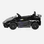 12V Elektroauto für Kinder Lamborghini, schwarz, 1 Sitzer, mit Autoradio, Fernbedienung, MP3, USB-Anschluss und funktionierenden Scheinwerfern Photo5