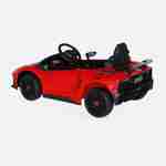 12V Elektroauto für Kinder Lamborghini, rot, 1 Sitzer, mit Autoradio, Fernbedienung, MP3, USB-Anschluss und funktionierenden Scheinwerfern Photo3