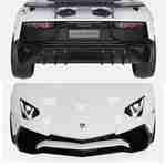 12V Elektroauto für Kinder Lamborghini, weiß, 1 Sitzer, mit Autoradio, Fernbedienung, MP3, USB-Anschluss und funktionierenden Scheinwerfern Photo8
