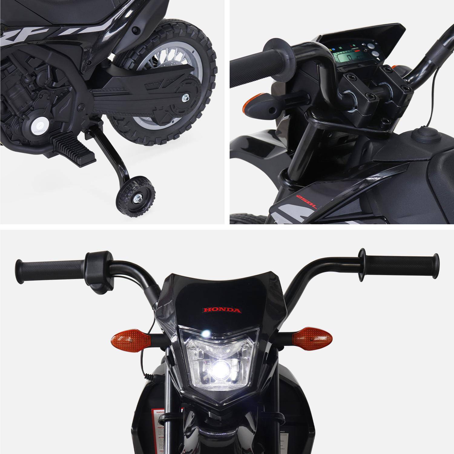 Moto électrique enfant Honda 6V, noire, 1 place,sweeek,Photo4