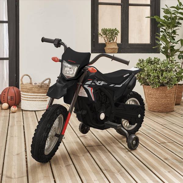 Elektro-Motorrad Kind Honda 6V, schwarz, 1 Sitzplatz