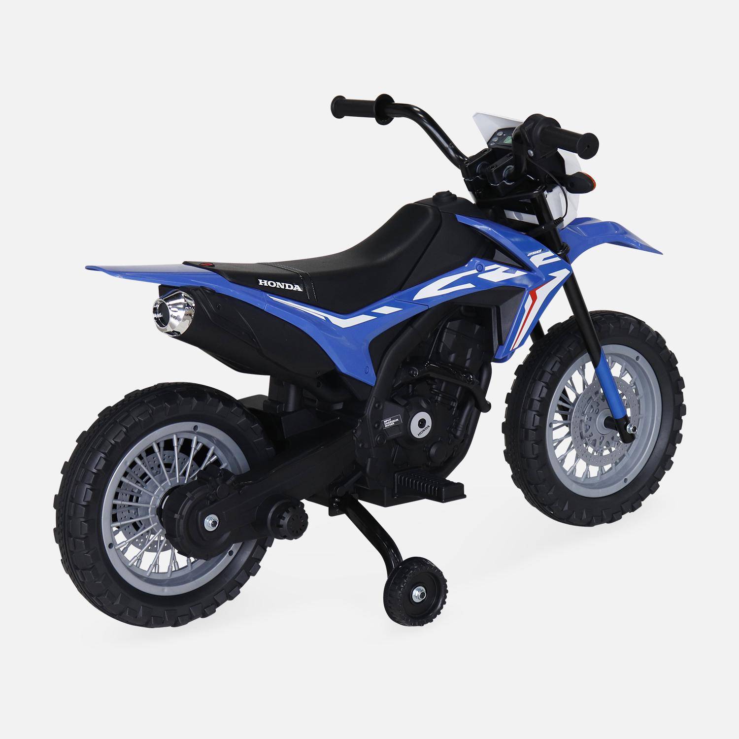Moto électrique enfant Honda 6V, bleue, 1 place Photo3