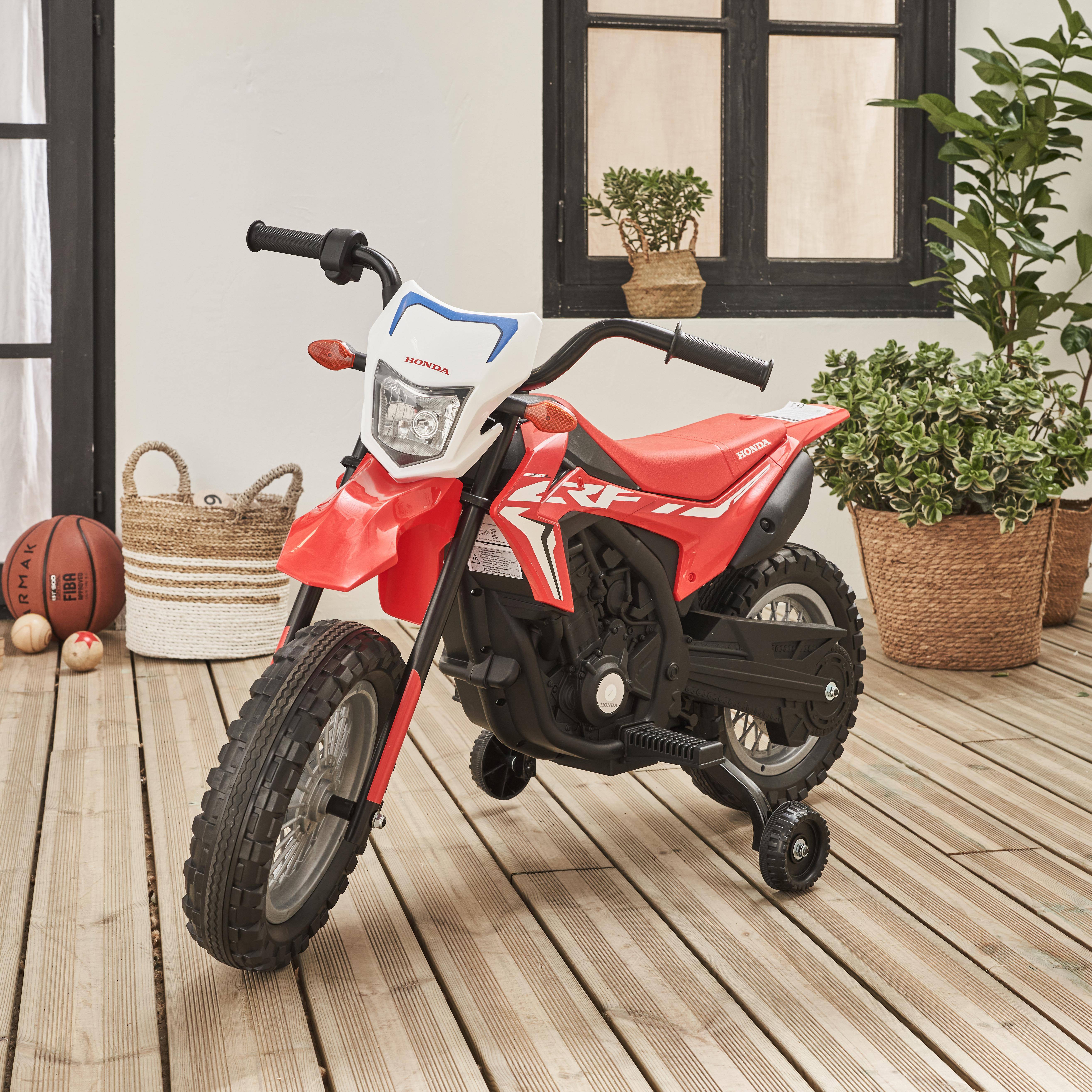 Moto électrique enfant Honda 6V, rouge, 1 place,sweeek,Photo1