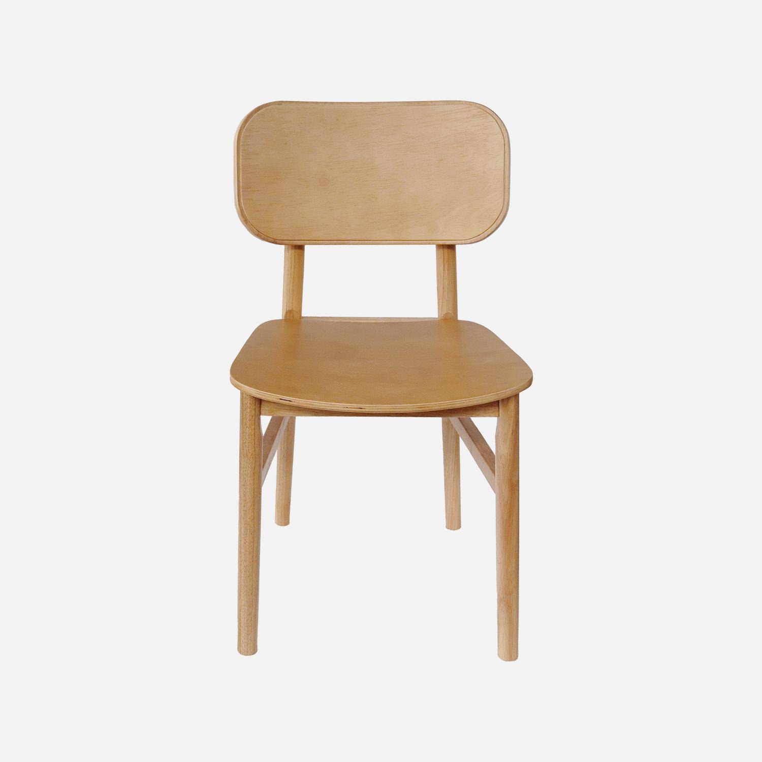 Set van 2 rubberhouten stoelen, gebogen vorm, geborstelde afwerking,sweeek,Photo4