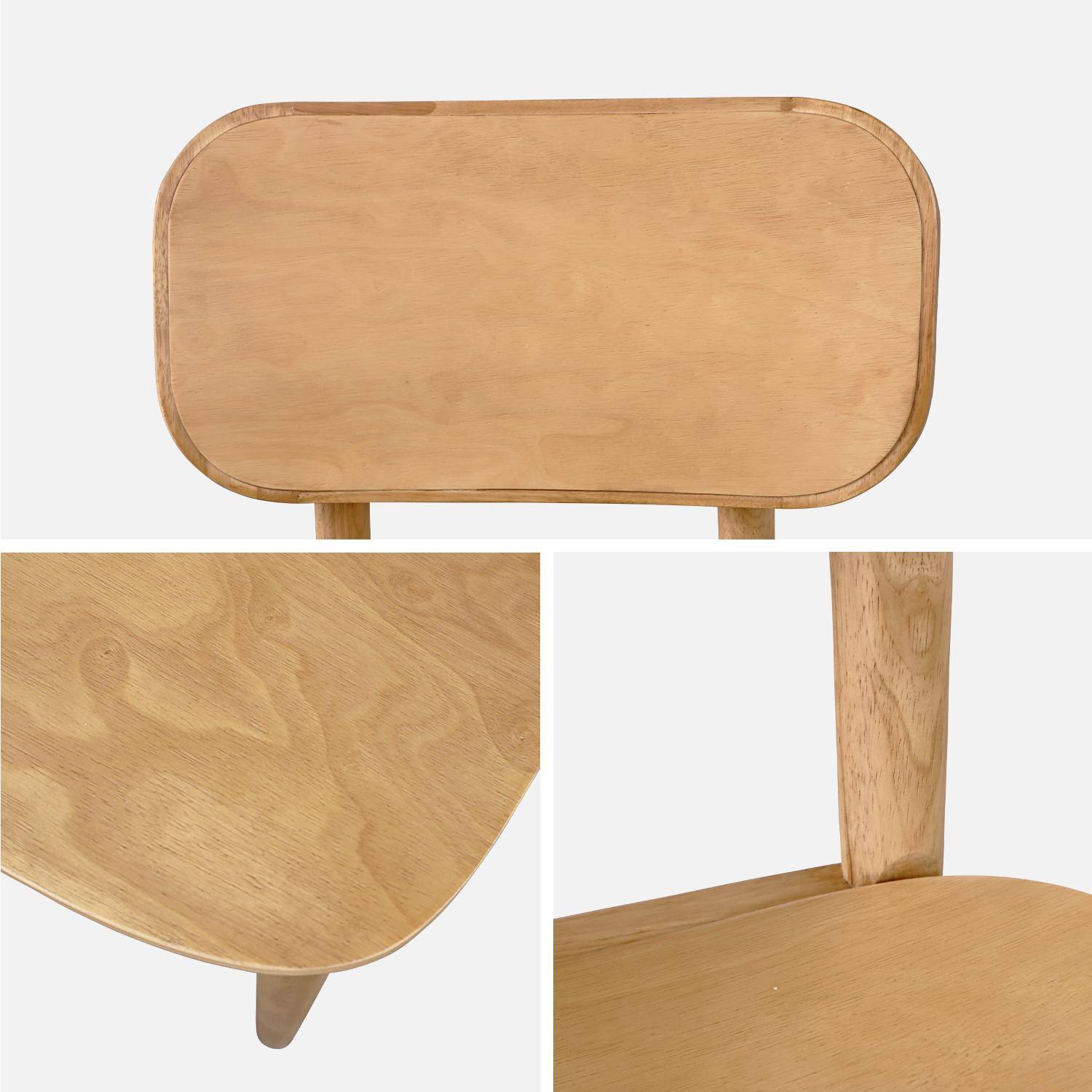 Set van 2 rubberhouten stoelen, gebogen vorm, geborstelde afwerking,sweeek,Photo7