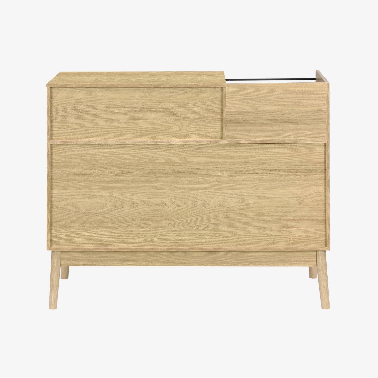 100cm vintage vinyl furniture with wood effect, Dune, Natural, 100x48x81.5 cm Photo5