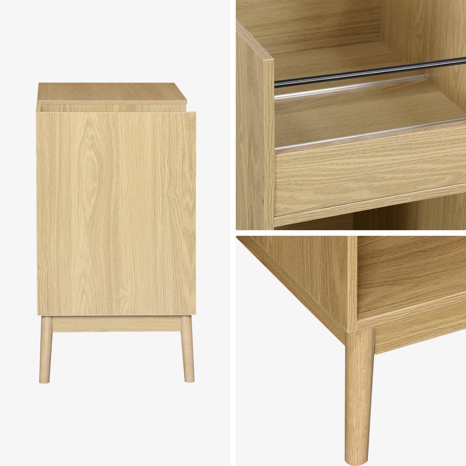100cm vintage vinyl furniture with wood effect, Dune, Natural, 100x48x81.5 cm Photo6