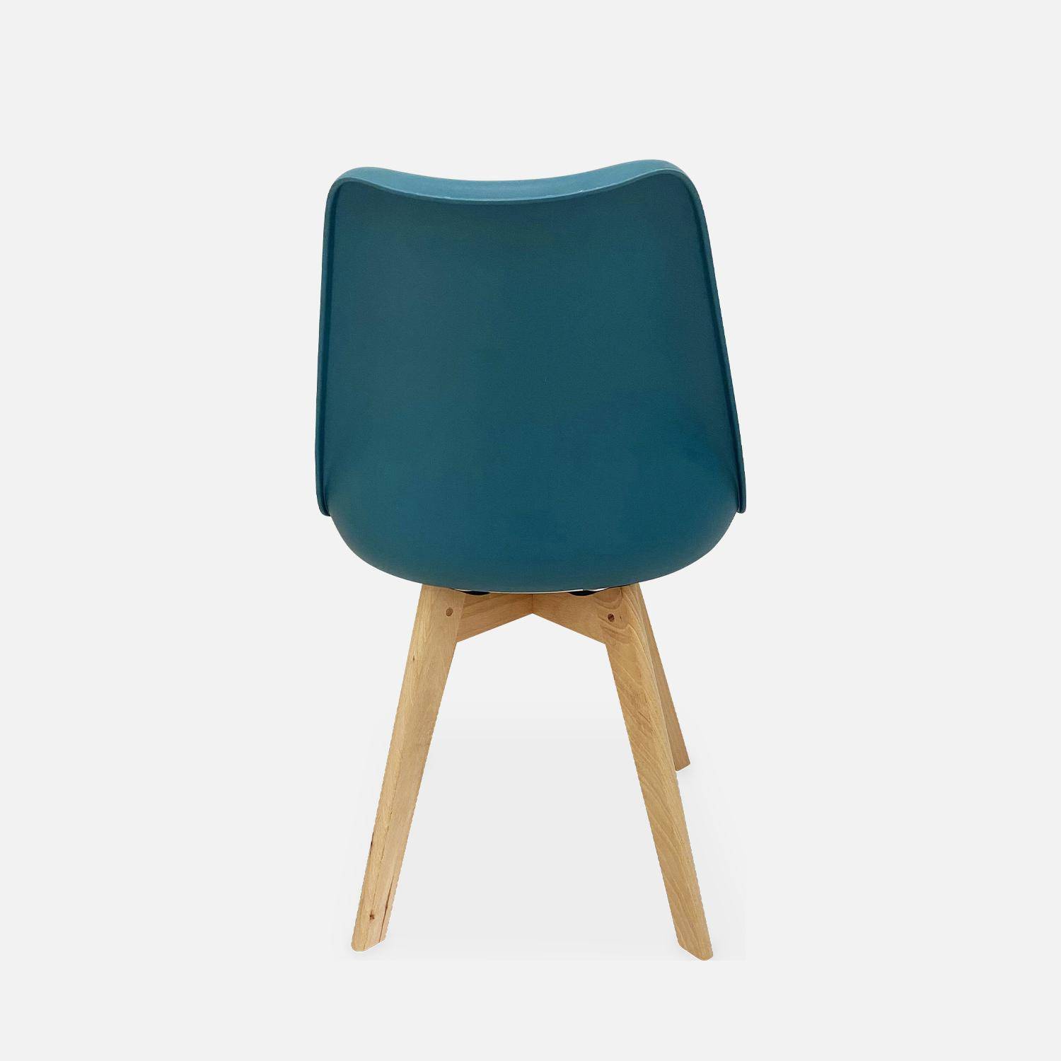 Pair of  Scandi-style dining chairs with wooden legs, Nils, Duck Blue, 47x55x81 cm Photo4