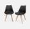 Pair of scandi-style dining chairs | sweeek