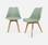 Pair of scandi-style dining chairs, green | sweeek