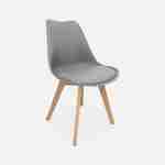 Pair of scandi-style dining chairs, grey, L49xD55xH81cm, NILS Photo5