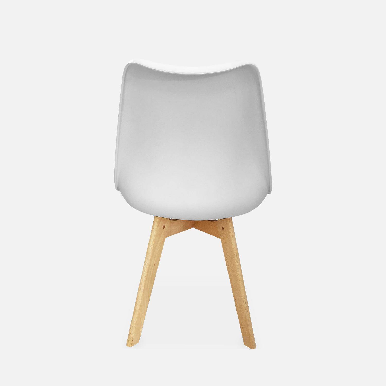 Pair of scandi-style dining chairs, white, L49xD55xH81cm, NILS Photo4
