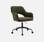 Cadeira de escritório com rodízios encaracolados caqui | sweeek