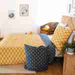 Wendebettwäsche bedruckt mit Lotusblüten - aus Mikrofaser, 1 Bettbezug für ein Doppelbett 240 x 220 cm + 2 Kissenbezüge Photo2
