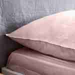 Bettwäsche-Set aus vorgewaschener Mikrofaser in rosa 240 x 220 cm für Doppelbetten, 1 Bettbezug und 2 Kissenbezüge Photo2