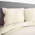 Bettwäsche-Set aus vorgewaschener Mikrofaser in sandgelb 240 x 220 cm für Doppelbetten, 1 Bettbezug und 2 Kissenbezüge Photo2