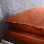 Bettwäsche-Set aus vorgewaschener Mikrofaser in terrakotta 240 x 220 cm für Doppelbetten, 1 Bettbezug und 2 Kissenbezüge Photo3