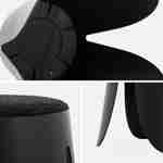 Set de 2 tabourets empilables noirs, bouclette texturée, NIKI, Ø30 / 44 x H46cm  Photo6