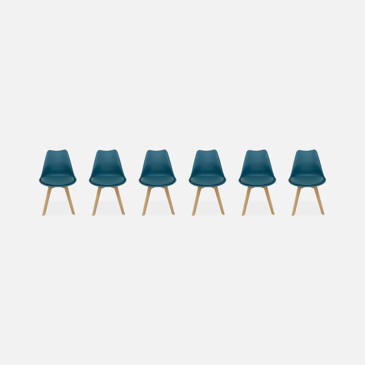 Silla escandinava acero, set de 6, Nils, Azul, 47x55x81 cm,sweeek,Photo4