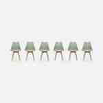 Set van 6 Scandinavische stoelen, beukenhouten poten, 1-zits, celadon groen Photo3
