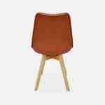 Lot de 6 chaises scandinaves, pieds bois de hêtre, chaises 1 place, terracotta Photo6
