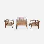 Gartenmöbelset aus FSC-Akazienholz mit beigem Bezug, 1 Sofa + 2 Sessel + 1 Tisch - Loberia Photo6