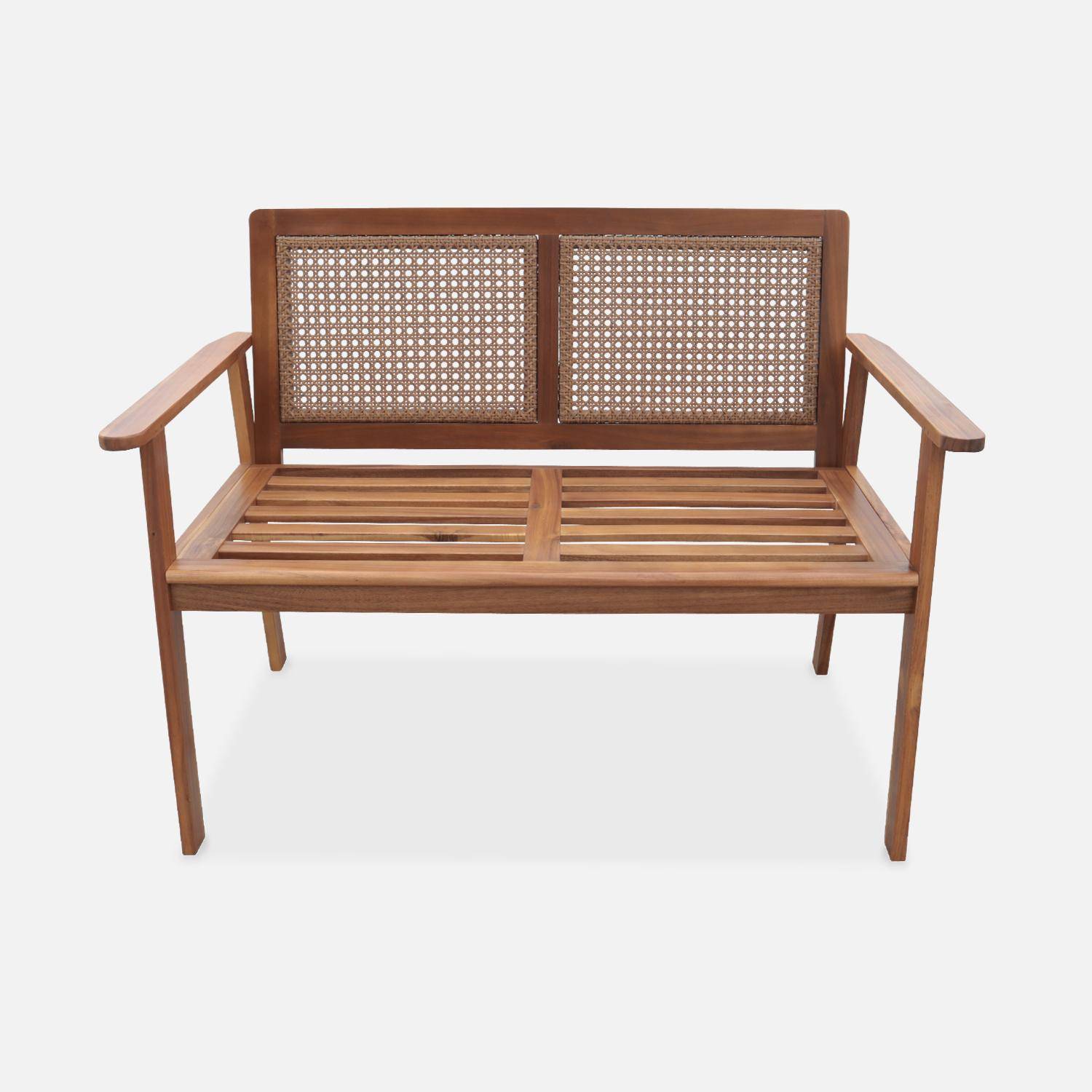 2-seater wooden bench, Natural | sweeek