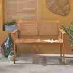 Panca da esterno a 2 posti in legno di acacia FSC 113x66x86cm MANABI Photo1