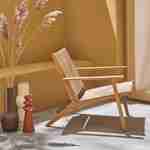 Sillón reclinable de madera de acacia FSC y resina, respaldo y asiento efecto mantillo, 62 x 78 x 67 cm  Photo2