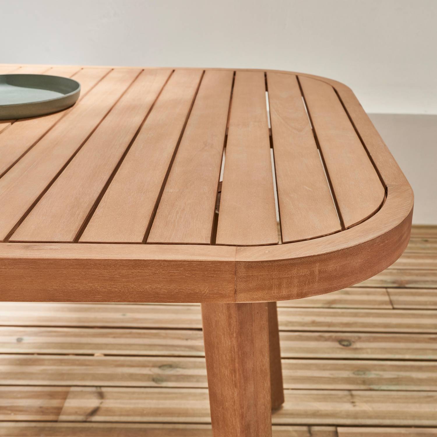 Table de jardin en bois d'eucalyptus FSC, 6 places intérieur / extérieur  Photo3