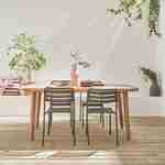 Table de jardin en bois d'eucalyptus FSC, 6 places intérieur / extérieur  Photo7