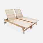 Lot de 2 fauteuils de relaxation en bois et résine avec dossier réglable Photo3