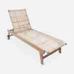 Lot de 2 fauteuils de relaxation en bois et résine avec dossier réglable Photo6