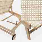 Lot de 2 fauteuils de relaxation en bois et résine avec dossier réglable Photo7