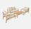 Conjunto de muebles de jardín de madera de acacia beige 4 plazas l sweeek