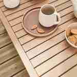 Salon de jardin en bois d'acacia FSC et cordes beige, 4 personnes, ALISTE Photo4