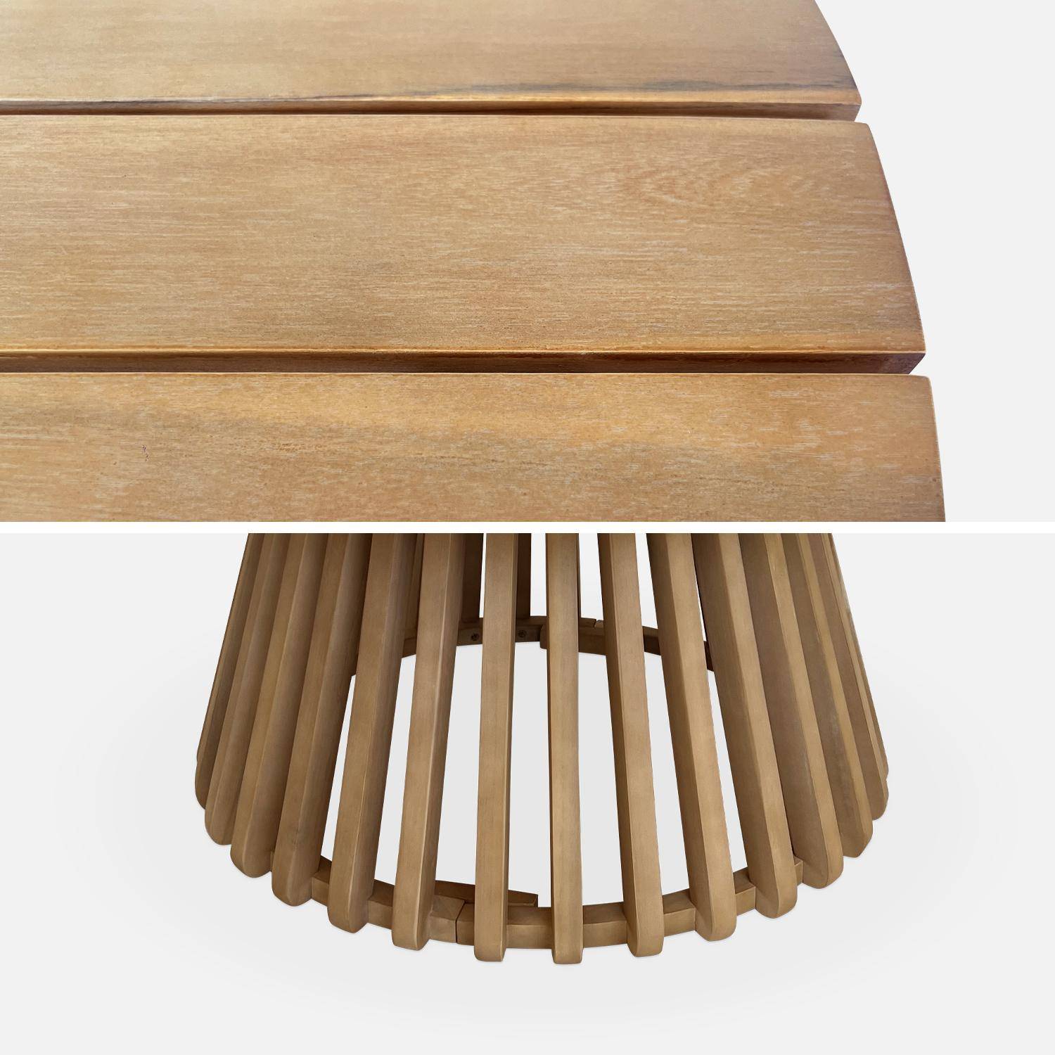 Tavolino da giardino in legno di acacia, interno/esterno Ø80cm,sweeek,Photo7