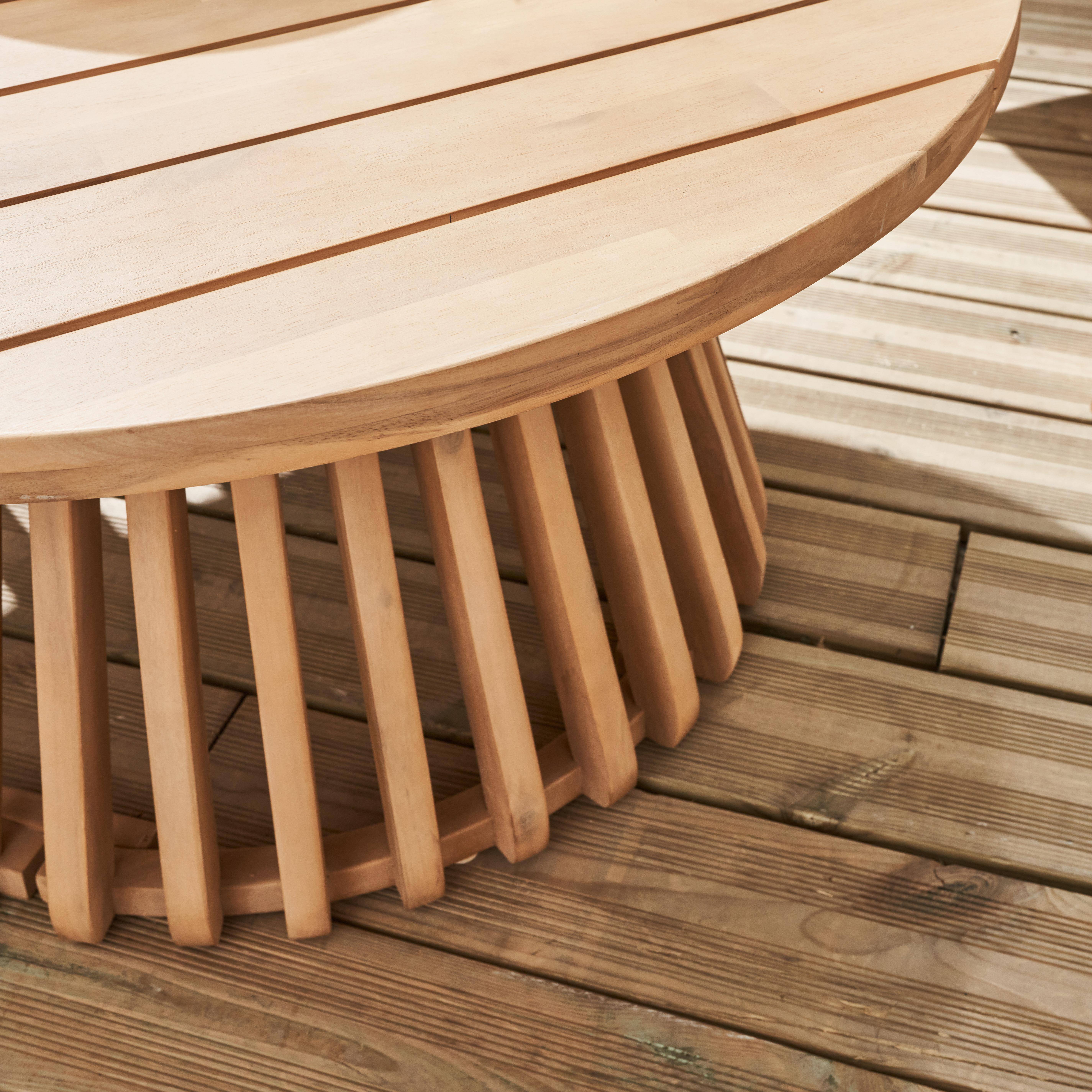 Tavolino da giardino in legno di acacia, interno/esterno Ø80cm,sweeek,Photo5