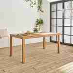 Table intérieur/extérieur en bois d'acacia clair, 4 à 6 places Photo1