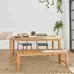 4 to 6-seater Indoor/outdoor table in acacia wood, 160cm, Cartama Photo5