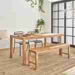 Table intérieur/extérieur en bois d'acacia clair, 4 à 6 places Photo4