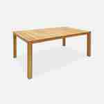 Table intérieur/extérieur en bois d'acacia clair, 4 à 6 places Photo1